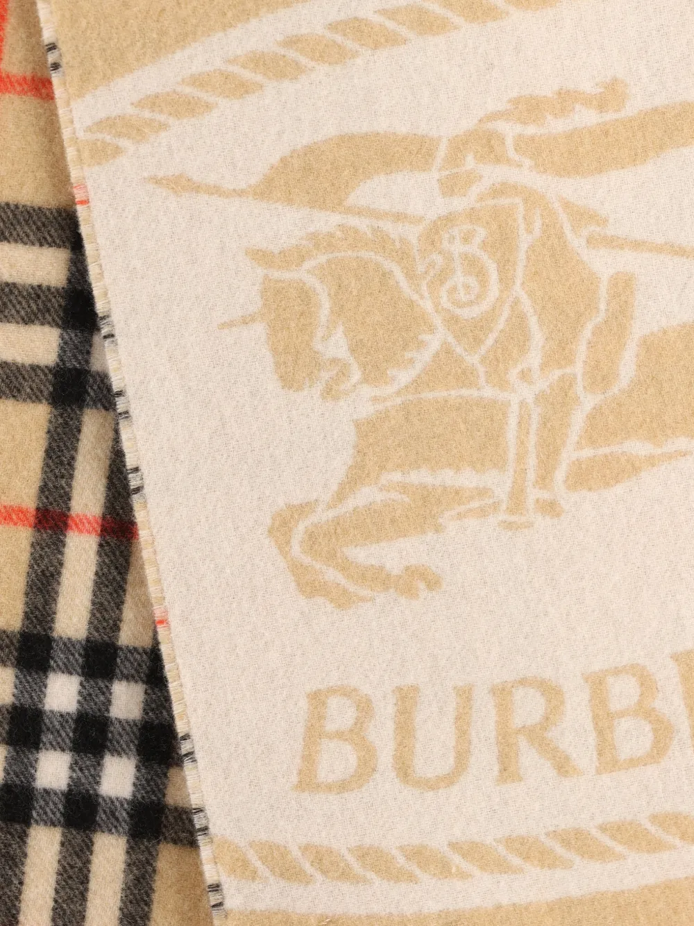 Burberry Knight Check omkeerbare sjaal Beige
