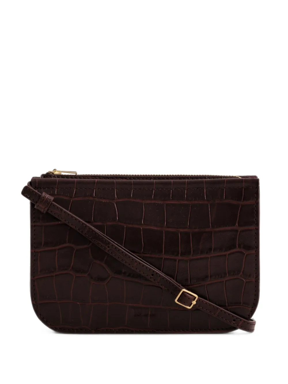 Yu Mei Vi crocodile-embossed leather cross body bag
