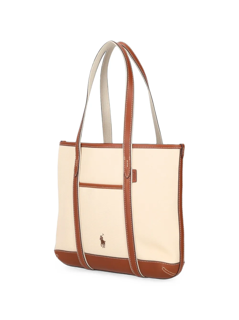 Polo Ralph Lauren Leather-trim Tote Bag in Neutrals, view 4