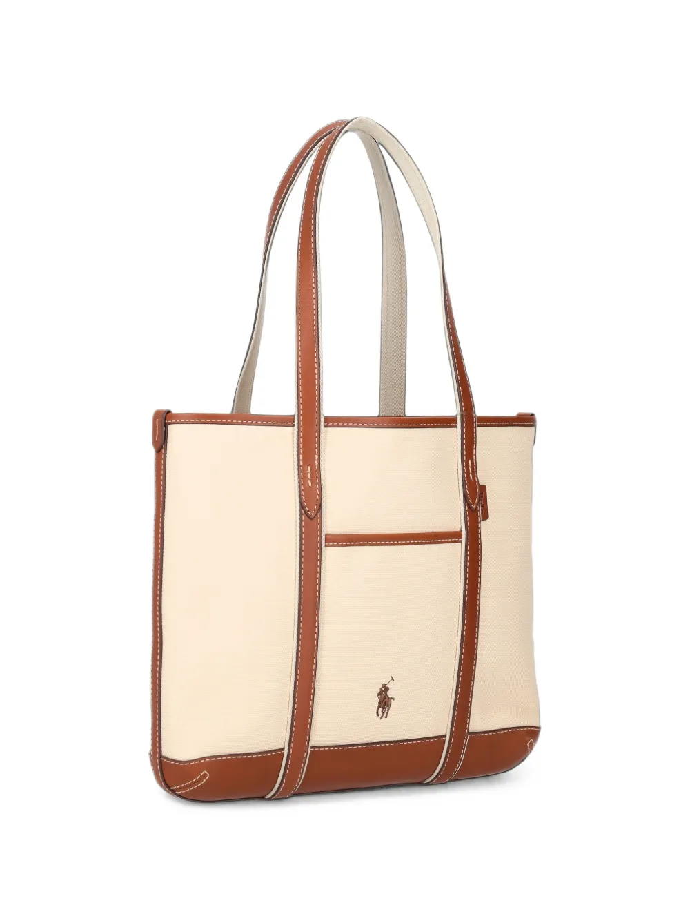 Polo Ralph Lauren Leather-trim Tote Bag in Neutrals, view 3