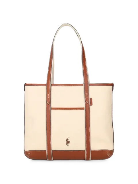 Polo Ralph Lauren leather-trim tote bag