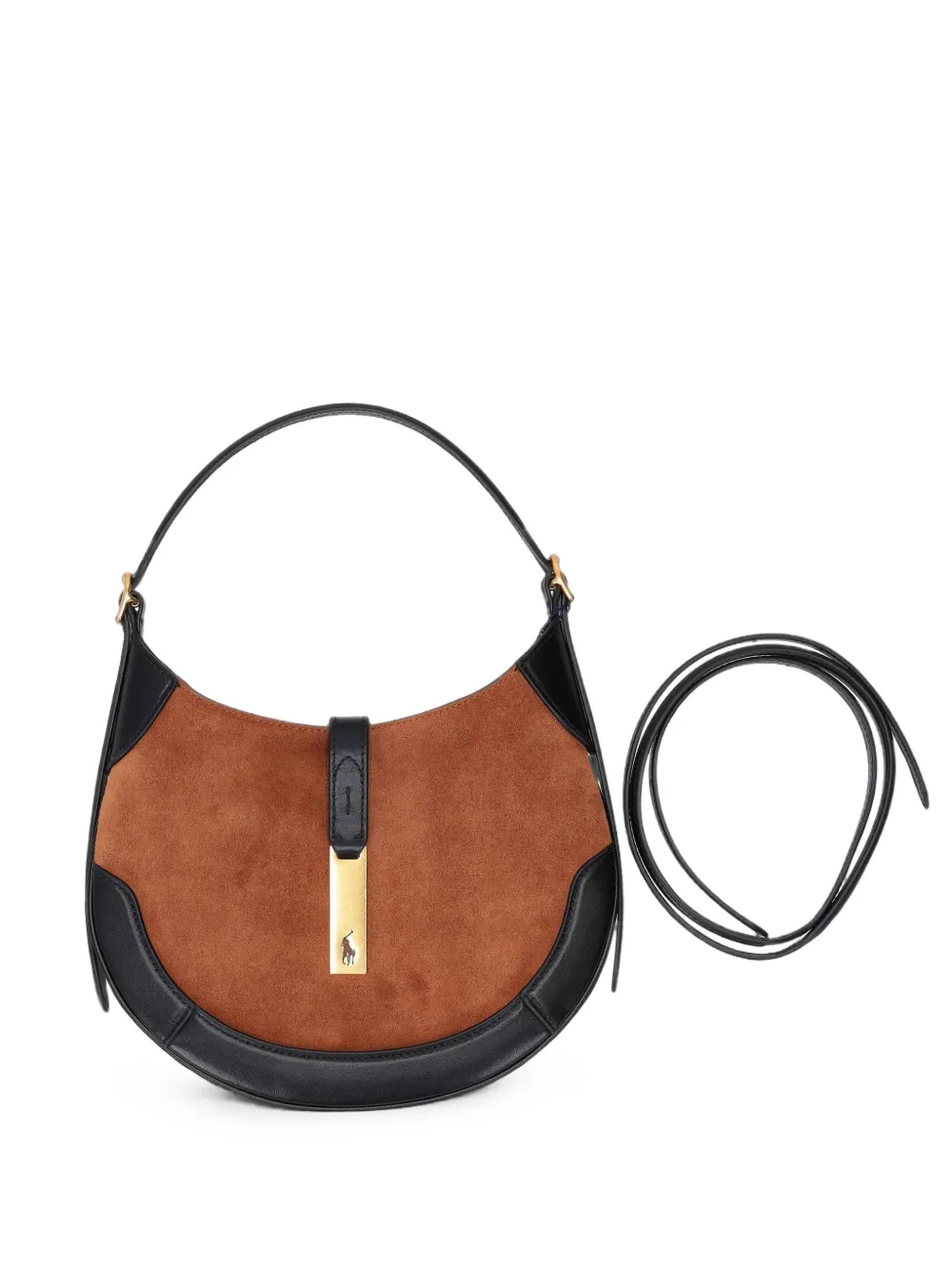 Polo Ralph Lauren suede shoulder bag - Marrone