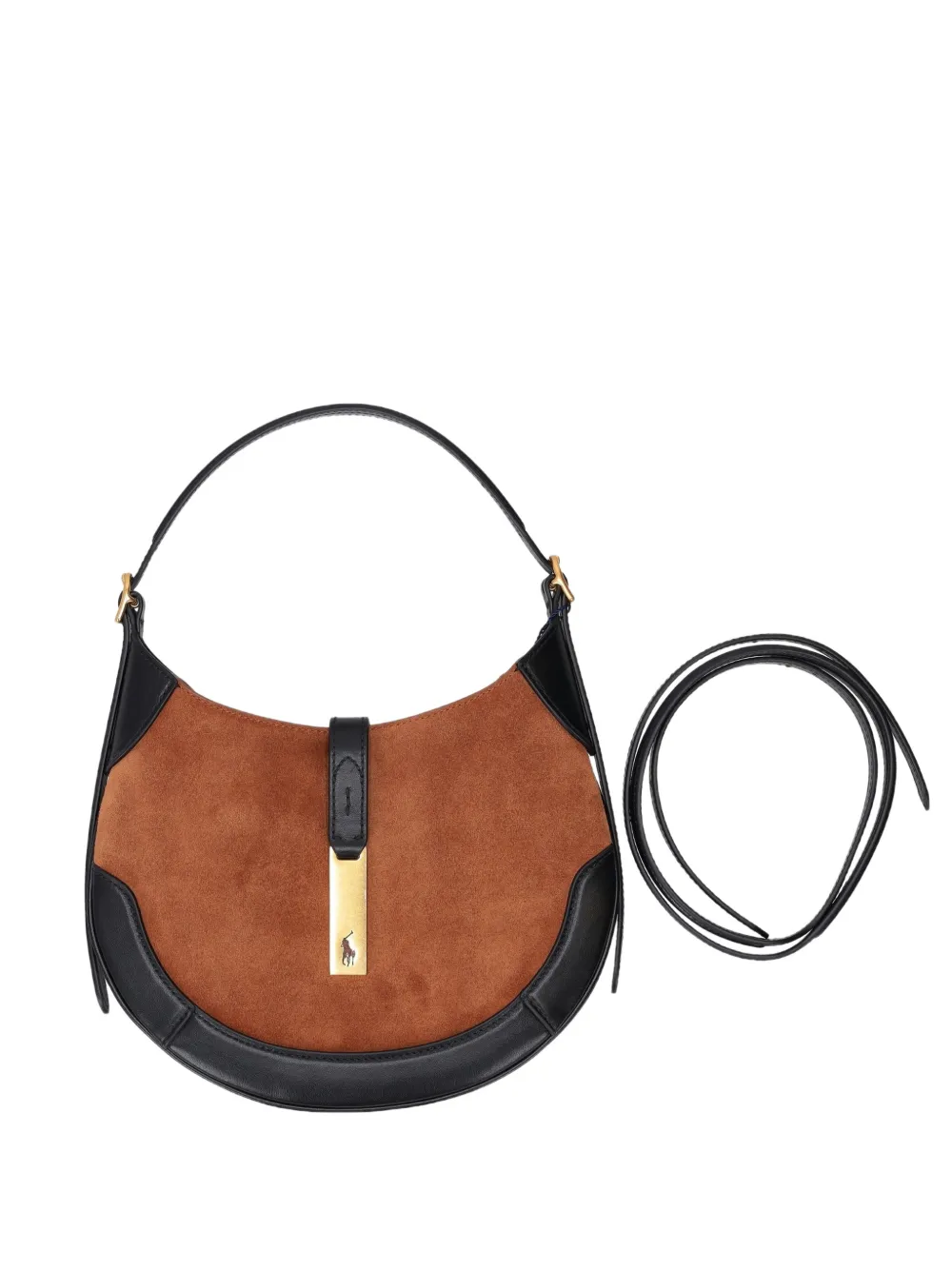 Polo Ralph Lauren suede shoulder bag - Marrone