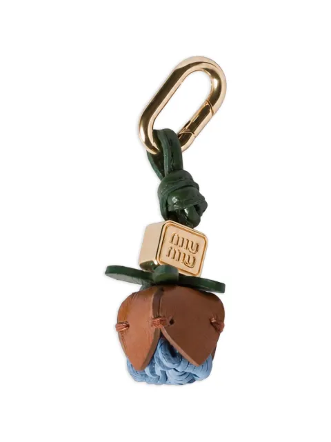 Miu Miu leather micro trick bag charm