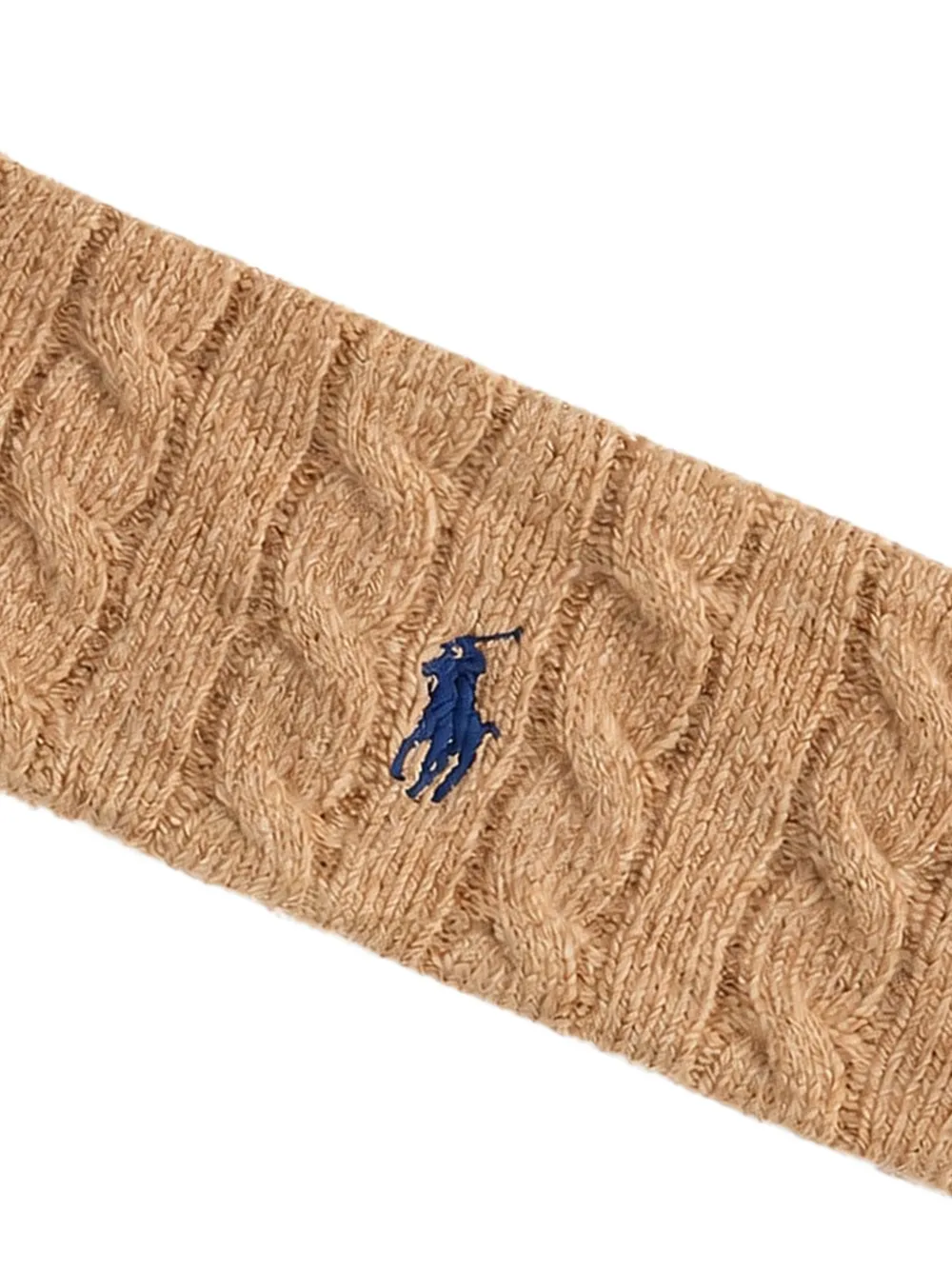 Polo Ralph Lauren Kabelgebreide haarband van wol-kasjmier Beige