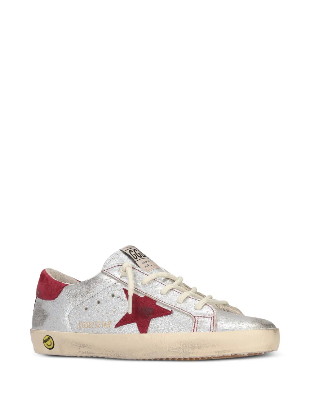 Golden Goose Kids Super-Star leather sneakers Zilver