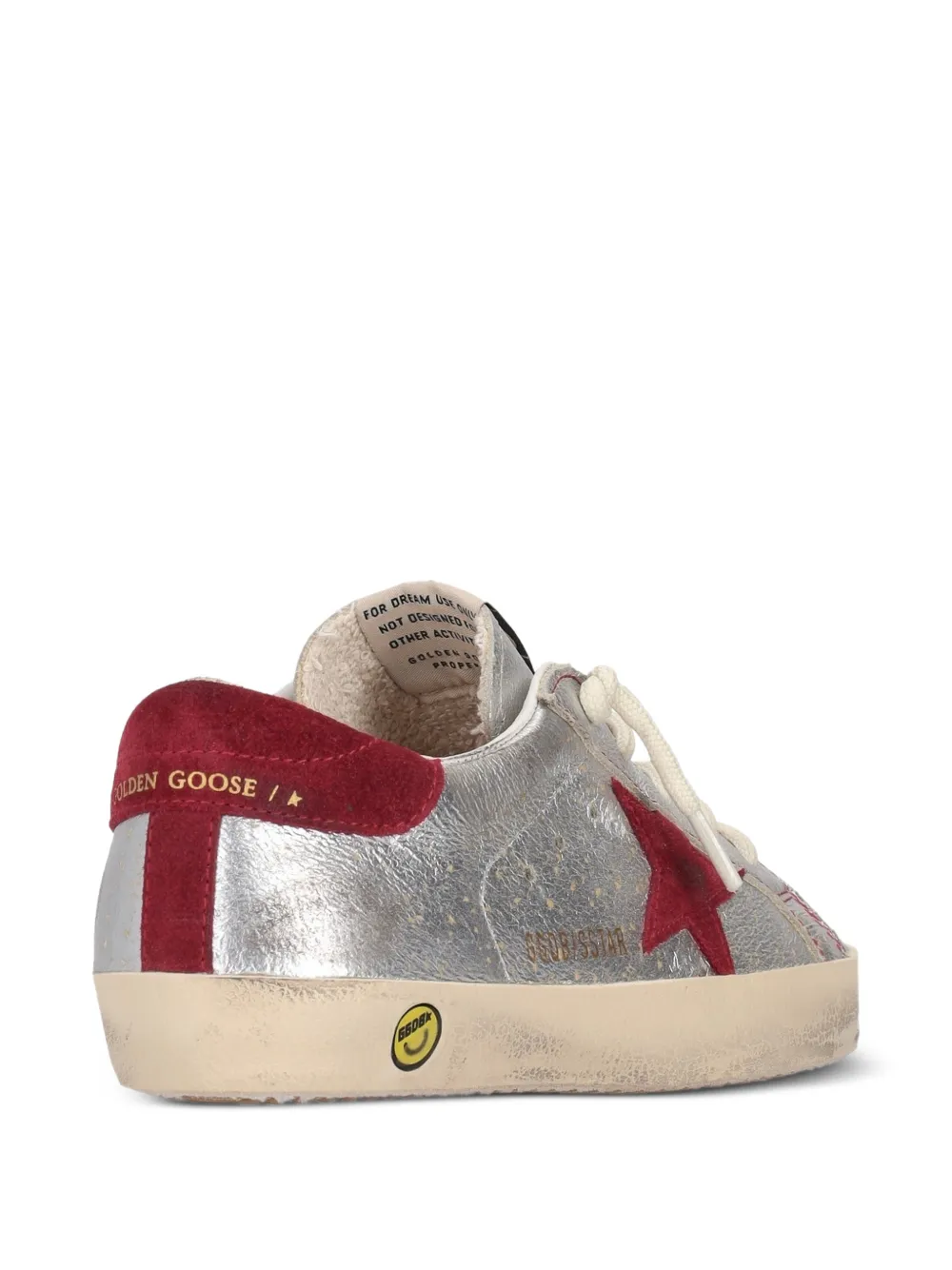 Golden Goose Kids Super-Star leather sneakers Zilver