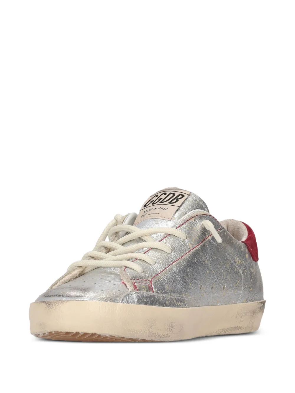 Golden Goose Kids Super-Star leather sneakers Zilver