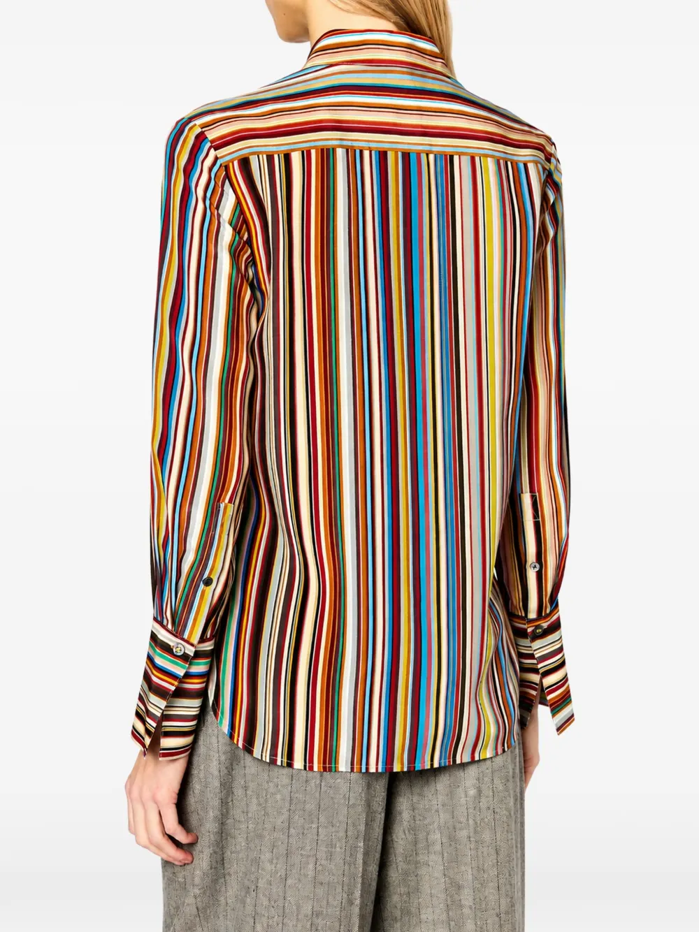 Paul Smith Artist Stripe silk shirt Beige