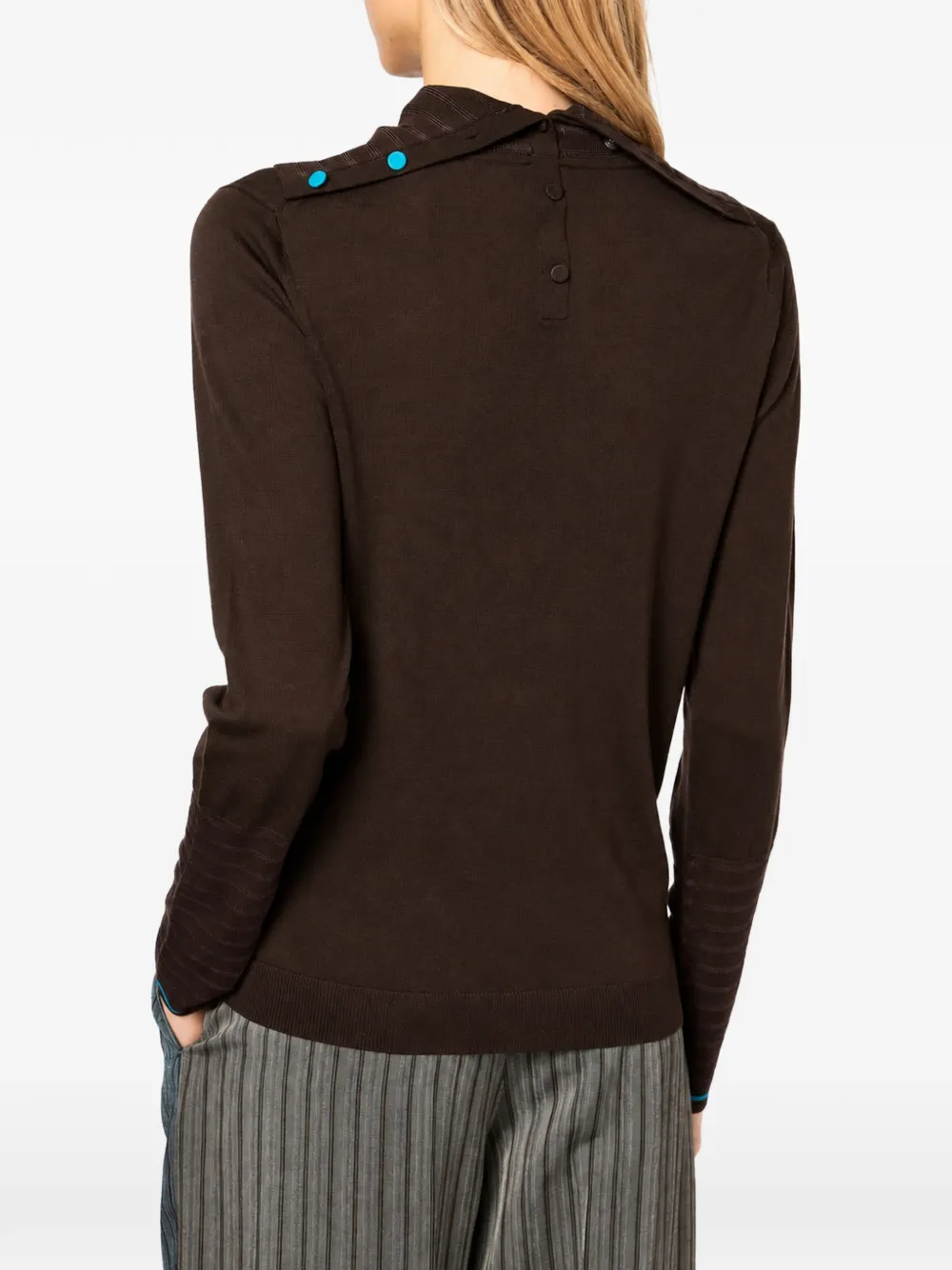 Paul Smith Coltrui van merinowol Bruin
