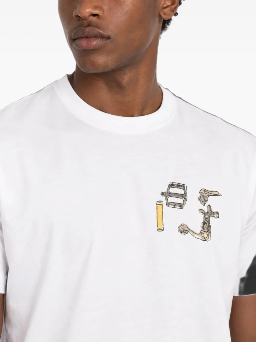 Paul Smith Bicycle Parts cotton T-shirt Wit