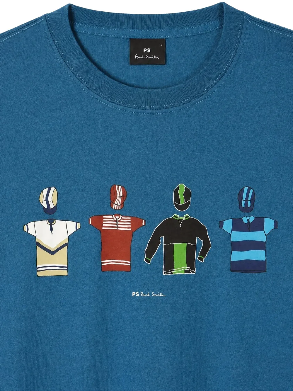 Paul Smith cycle-jersey-print T-shirt Blauw