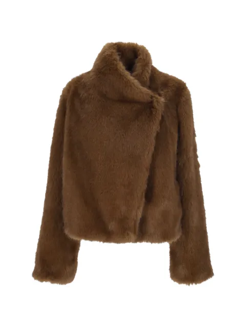 BB Couture faux-fur funnel-neck jacket