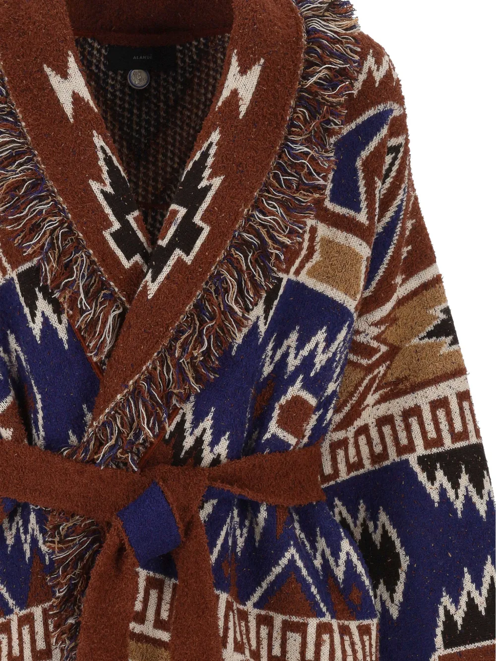 Alanui The Amazing Journey vestjas met franjeafwerking en jacquard Bruin