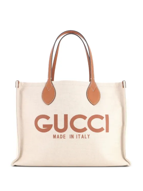 Gucci Pre-Owned Logo Shopper Printed Canvas Medium tote bag