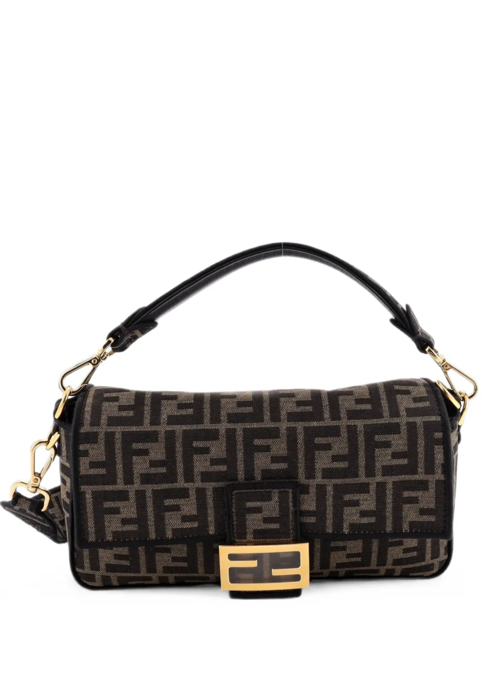 Fendi Pre-Owned Baguette NM Bag Zucca Canvas Medium shoulder bag - Braun