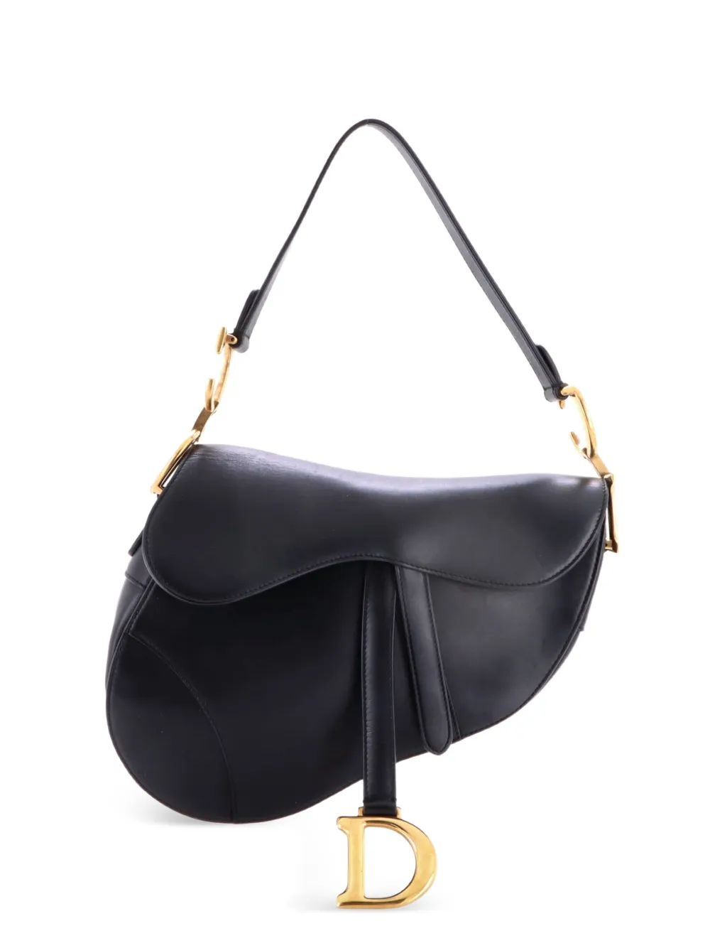 Christian Dior Pre-Owned Saddle Handbag Leather Medium shoulder bag - Schwarz