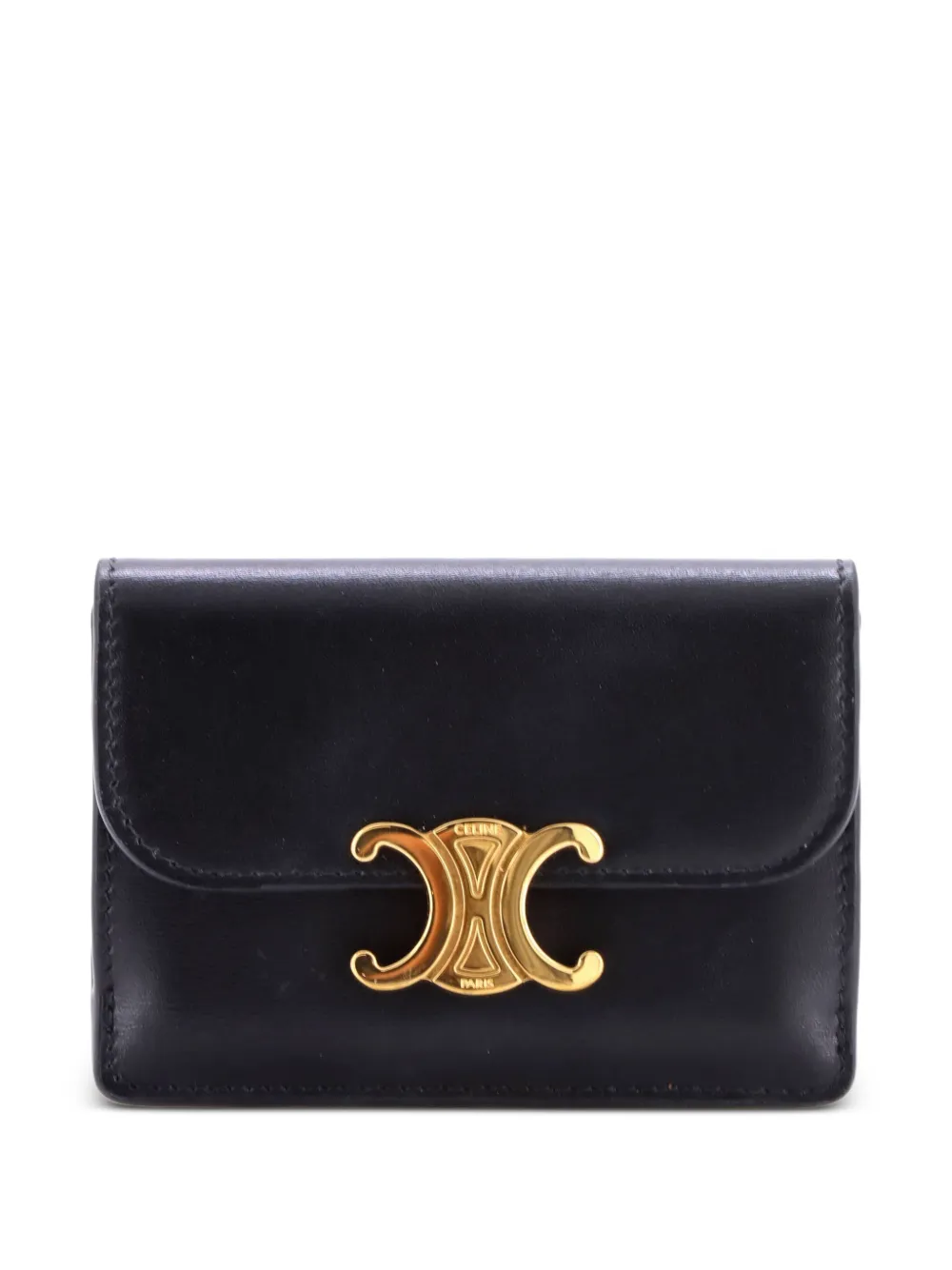 Celine Pre-Owned Triomphe Case Leather card holder - Nero