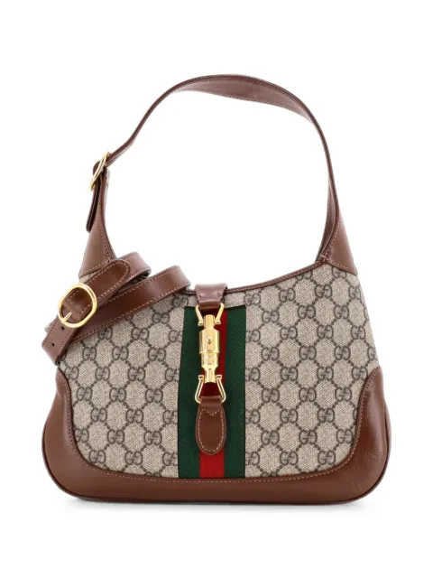 Gucci Pre-Owned Borsa passepartout Jackie 1961 piccola in tela cerata GG
