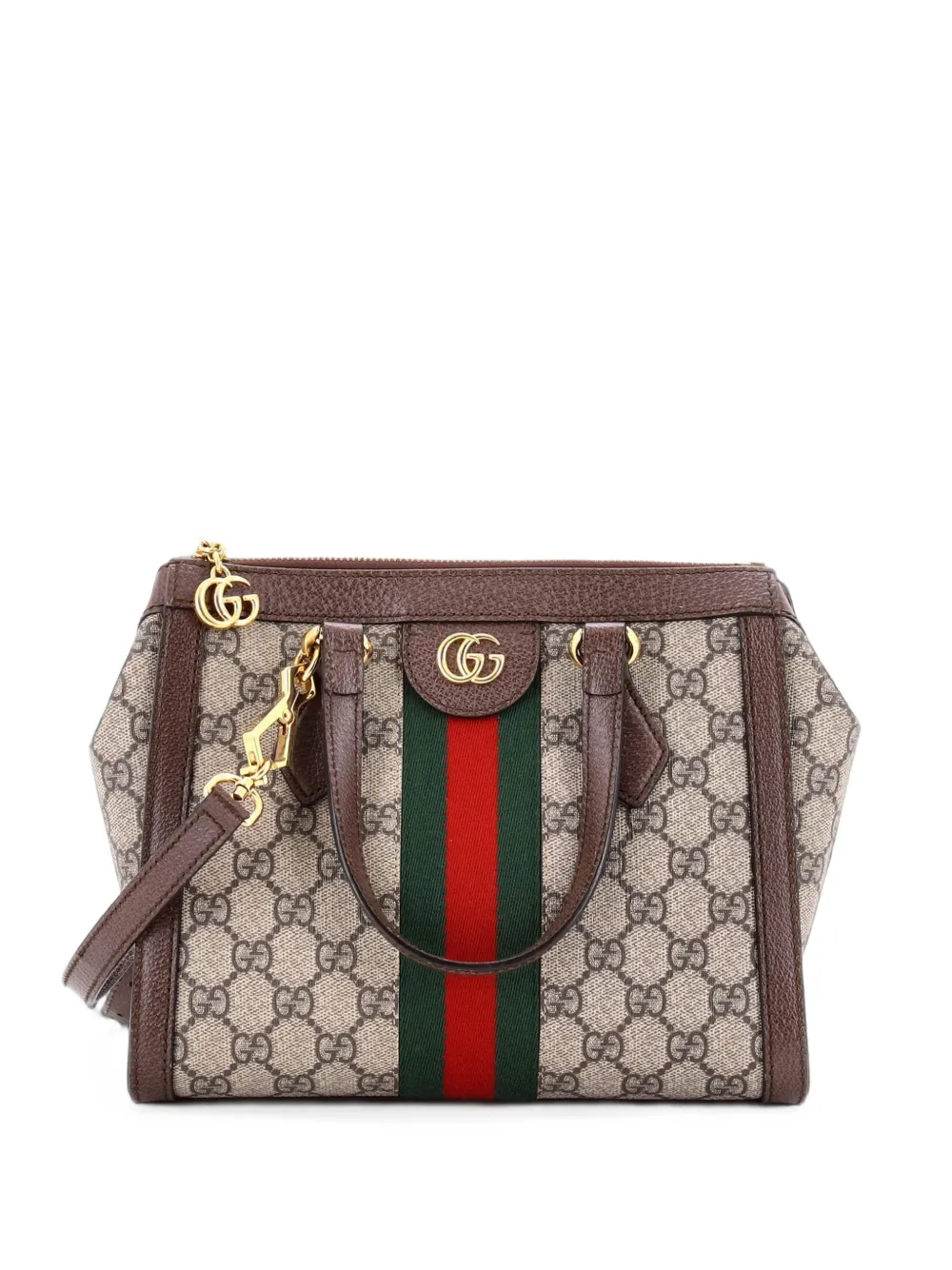Gucci Pre-Owned Ophidia Top Handle GG Coated Canvas Small tote bag - Marrone