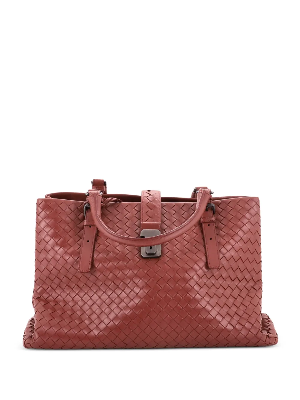 Bottega Veneta Pre-Owned Roma Bag Intrecciato Nappa Medium tote bag - Rot