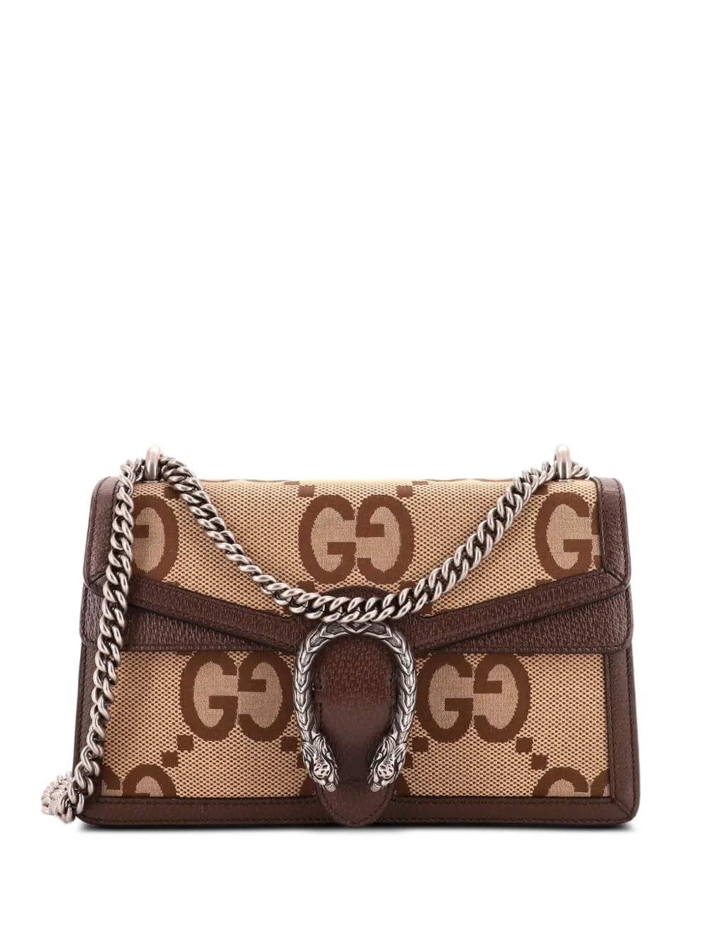 Gucci Pre-Owned Dionysus Bag Jumbo GG Canvas Small shoulder bag - Brown