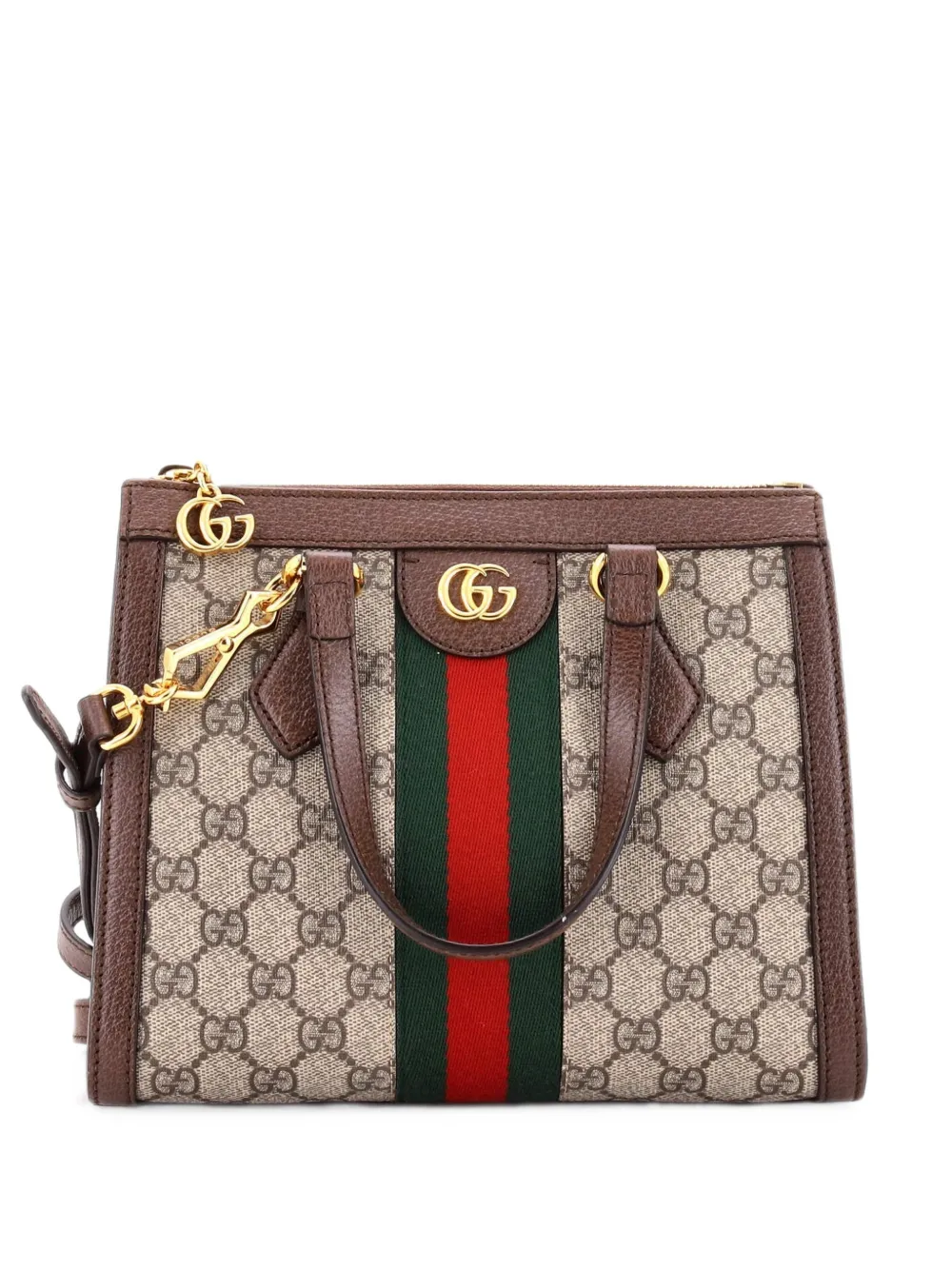 Gucci Pre-Owned Ophidia Top Handle GG Coated Canvas Small tote bag - Marrone