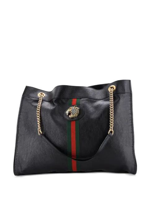 Gucci Pre-Owned Rajah Chain Leather Large tote bag