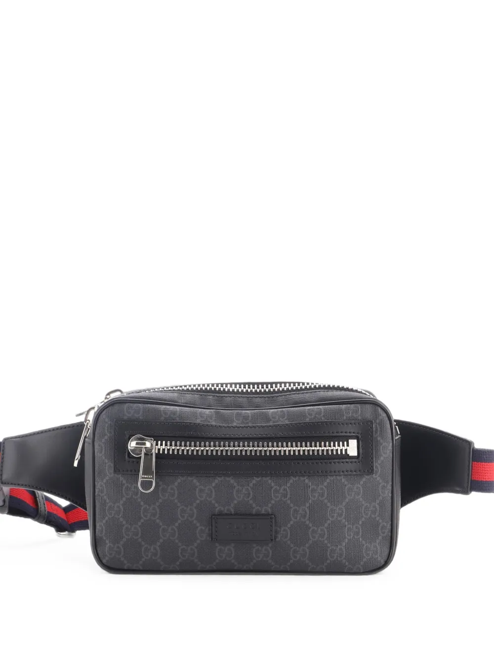 Gucci Pre-Owned Marsupio piccolo in tela cerata GG con zip - Nero