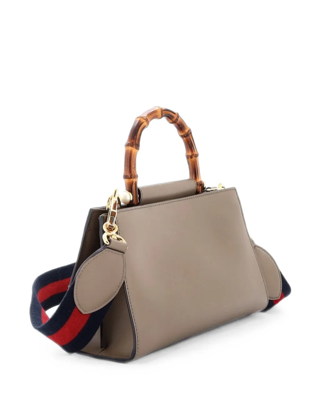 Gucci Pre-Owned Nymphaea Top Handle Bag Leather Mini satchel - Toni neutri