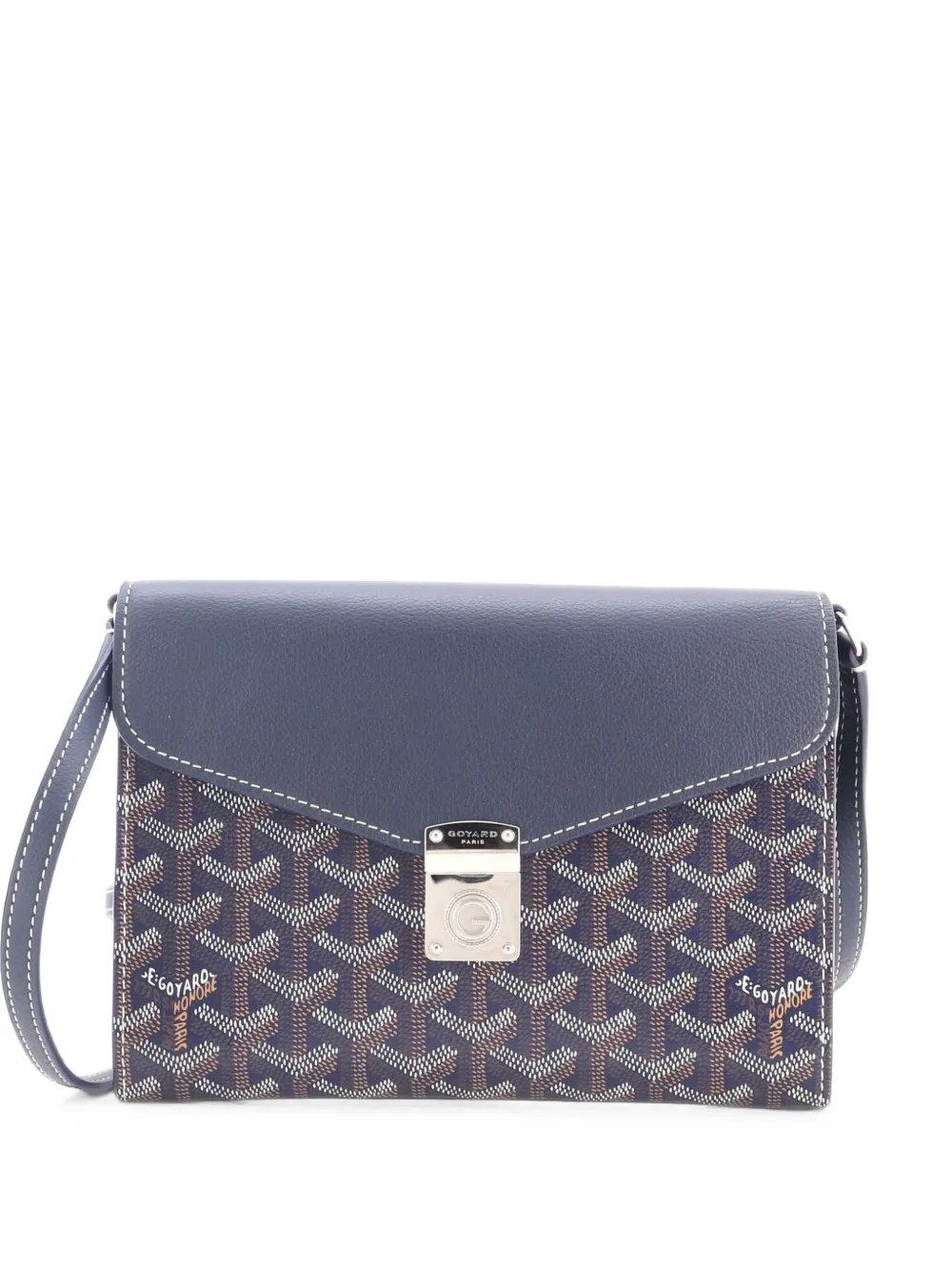Goyard Pre-Owned Chypre Wallet on Strap Coated Canvas with Leather crossbody bag - Blau