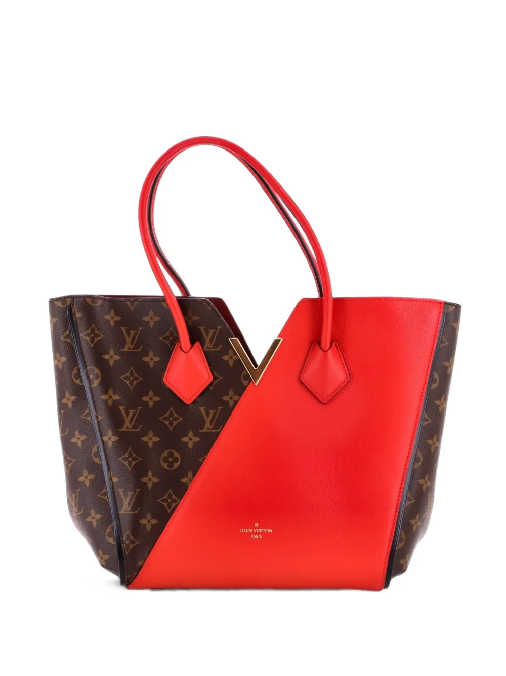 Louis Vuitton Pre-Owned Kimono Handbag Monogram Canvas and Leather MM tote bag - Marrone