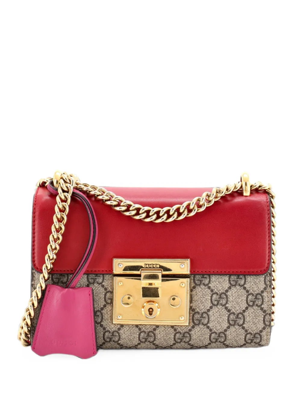 Gucci Pre-Owned Borsa a tracolla Padlock piccola in tela cerata GG e pelle - Marrone