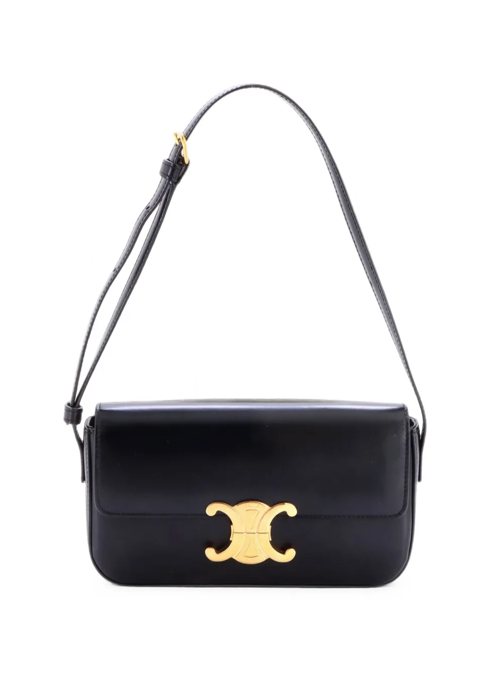 Celine Pre-Owned Triomphe East-West Smooth Calfskin shoulder bag - Nero