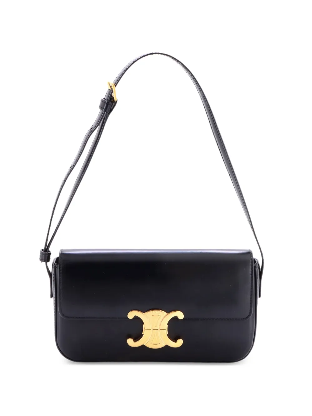Celine Pre-Owned Triomphe East-West Smooth Calfskin shoulder bag - Nero