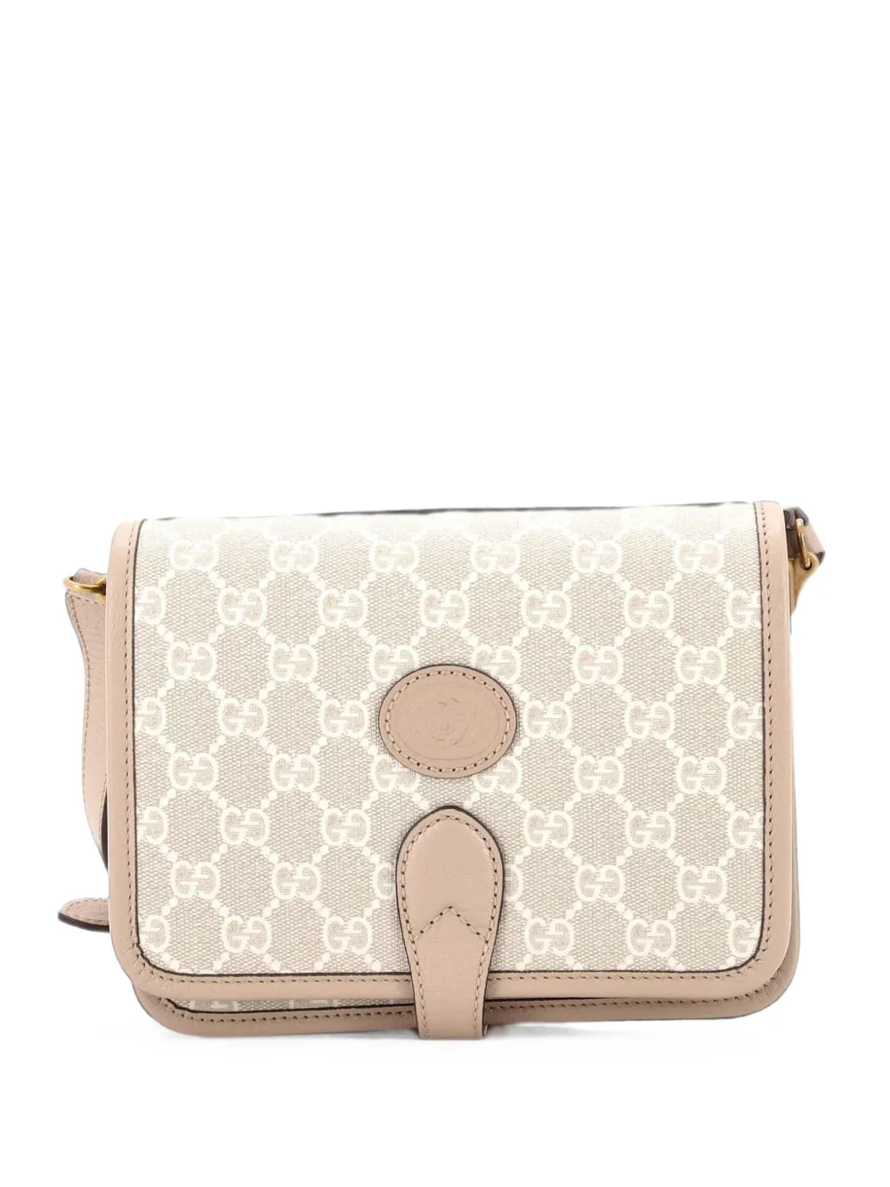 Gucci Pre-Owned Interlocking G Patch Messenger Bag GG Coated Canvas Mini crossbody bag - Toni neutri