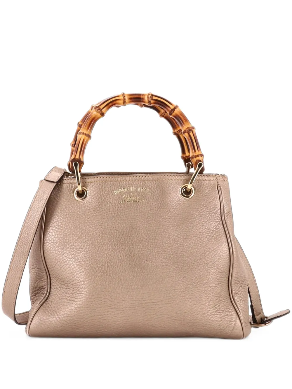 Gucci Pre-Owned Borsa tote Bamboo piccola in pelle - Effetto metallizzato