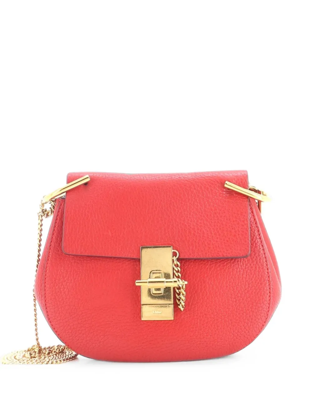 Chloé Pre-Owned Drew Leather Mini crossbody bag - Rosso