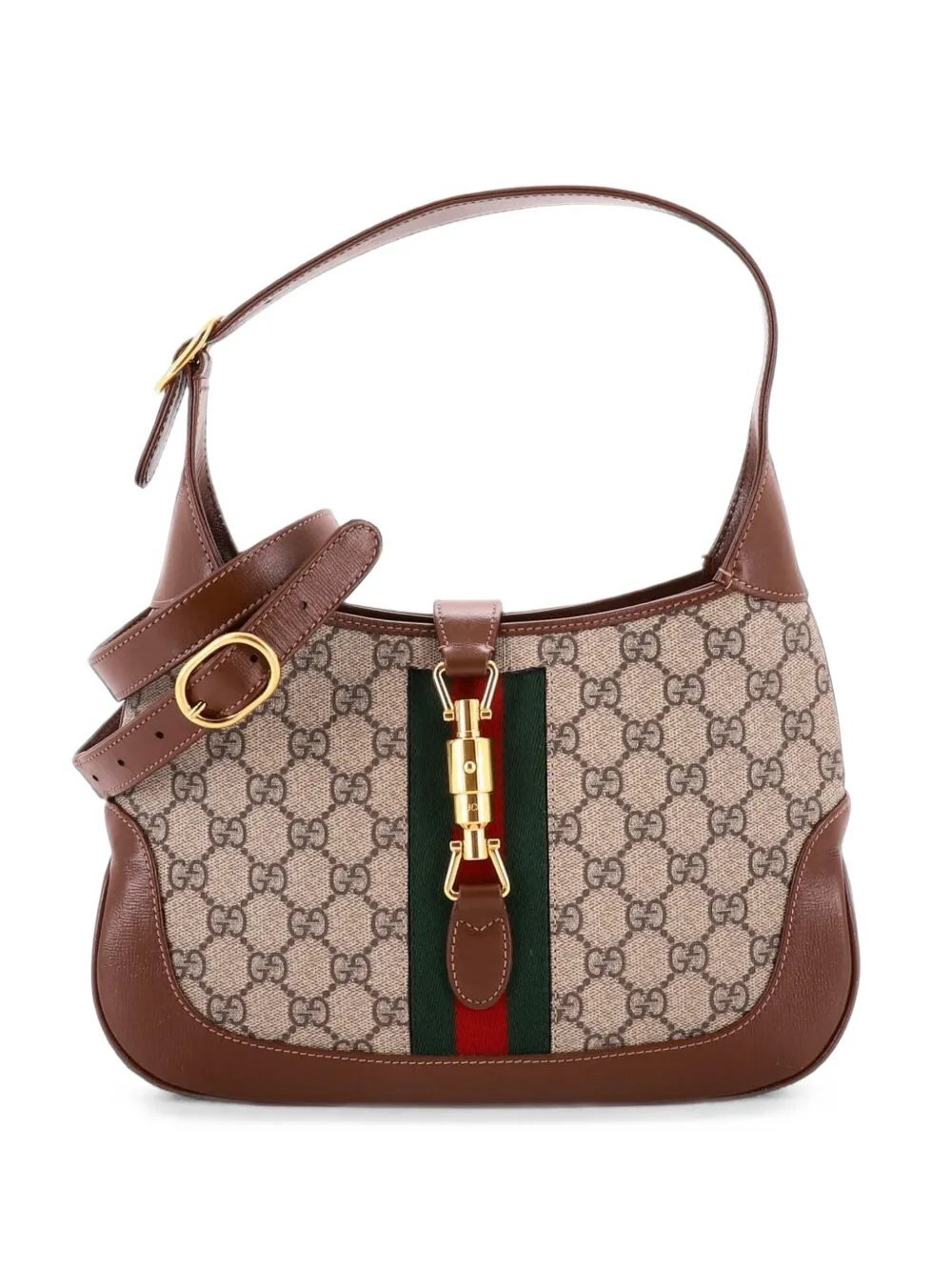 Gucci Pre-Owned Borsa passepartout Jackie 1961 piccola in tela cerata GG - Marrone