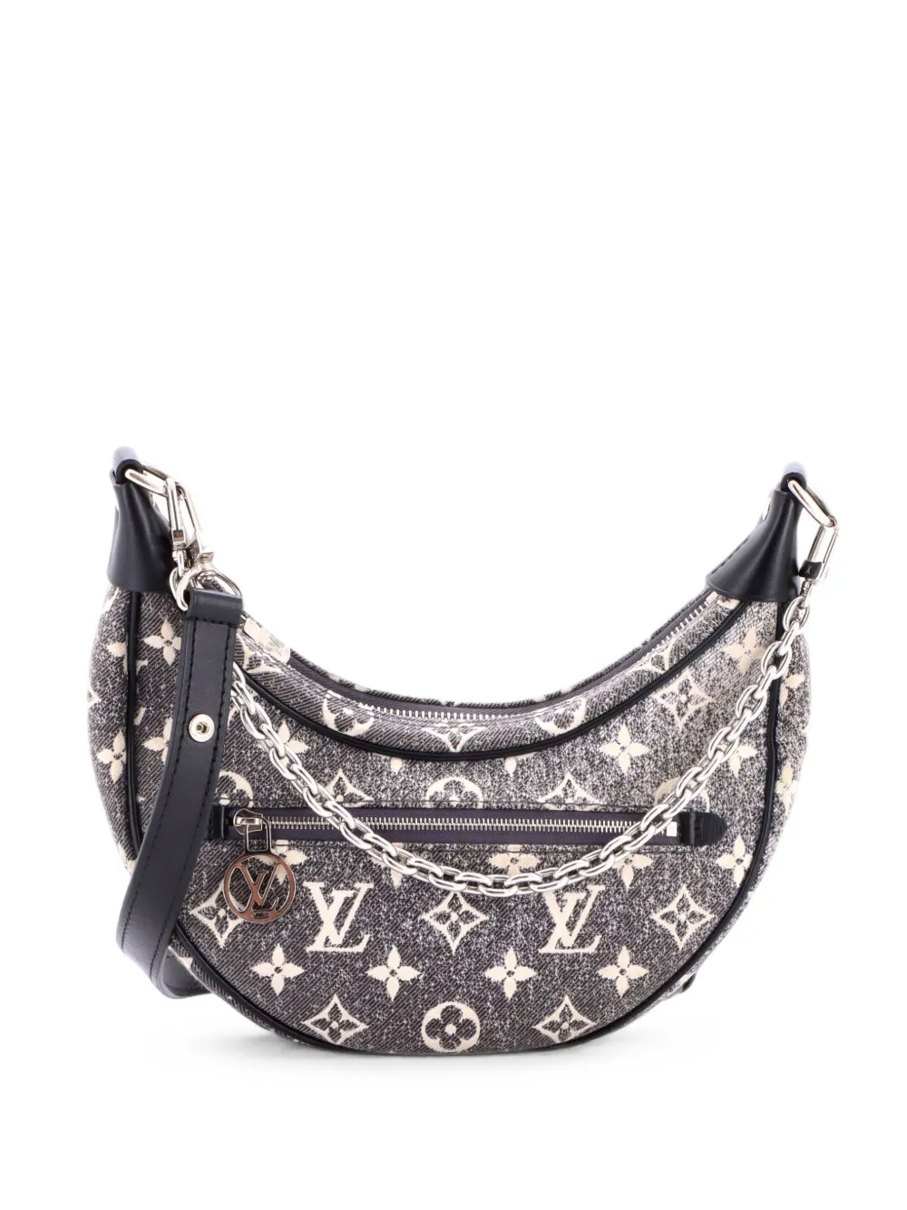 Louis Vuitton Pre-Owned Loop Handbag Monogram Jacquard Denim hobo bag - Nero