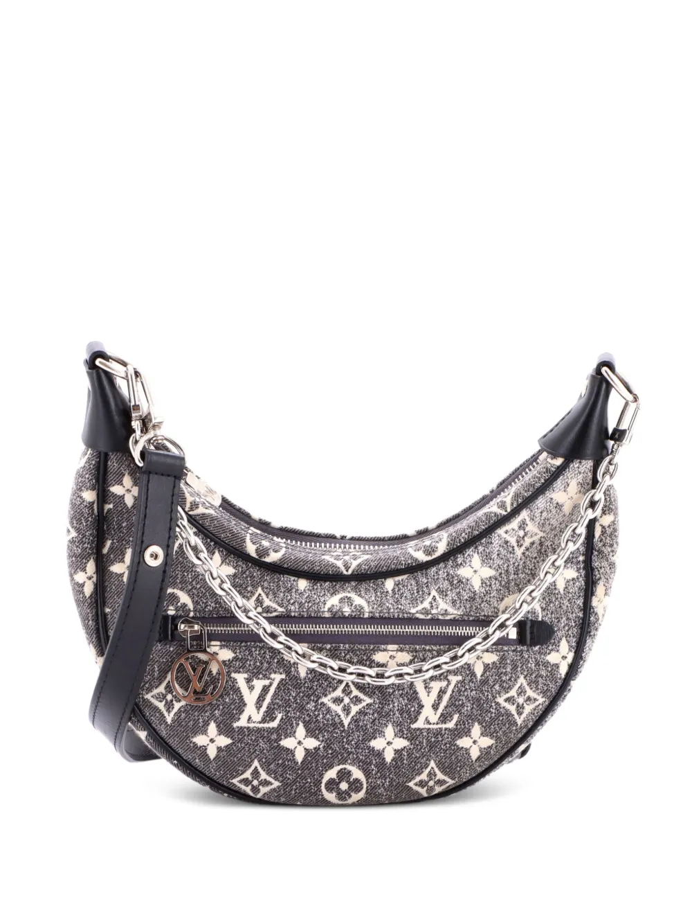 Louis Vuitton Pre-Owned Loop Handbag Monogram Jacquard Denim hobo bag - Nero