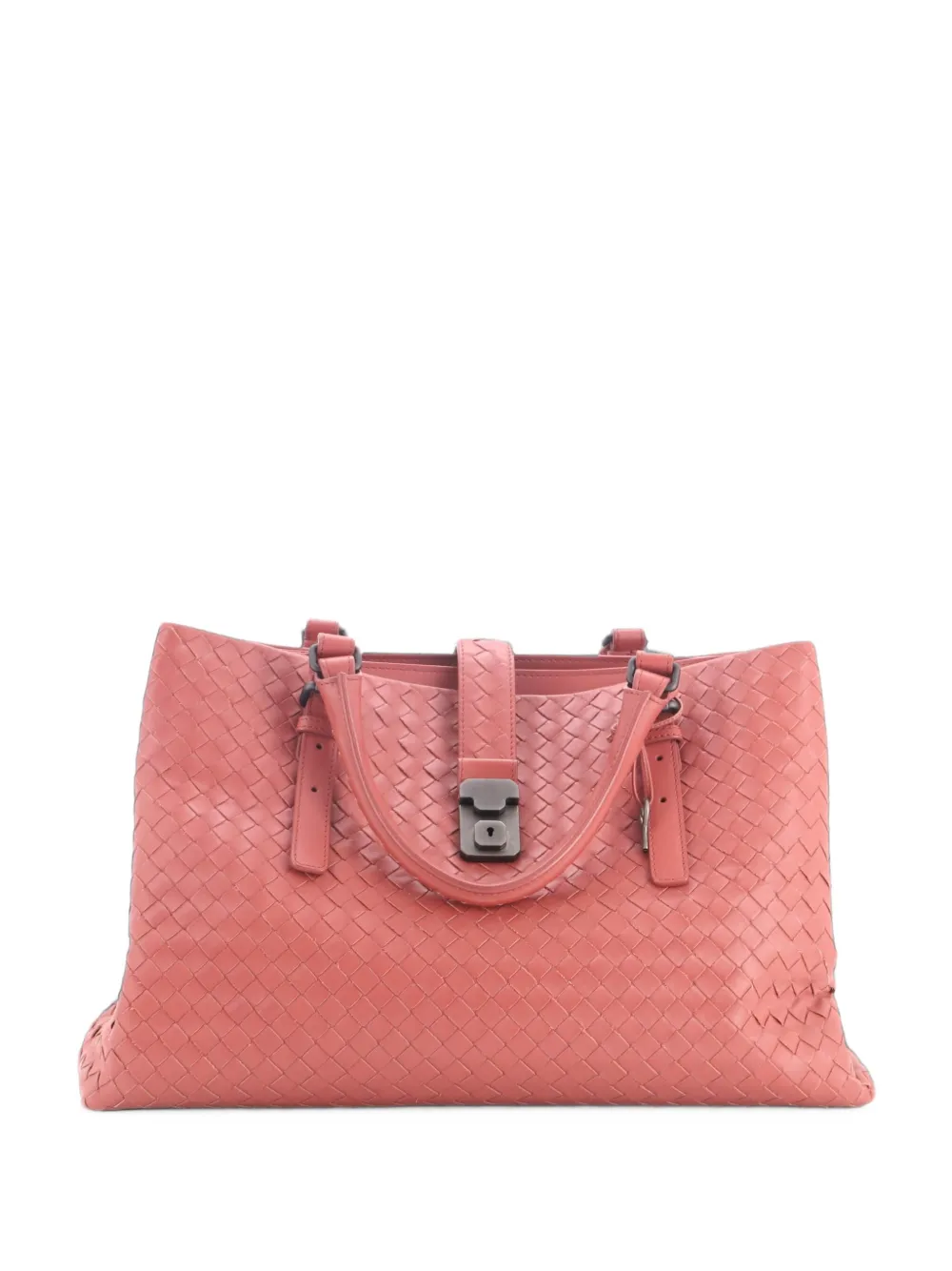 Bottega Veneta Pre-Owned Borsa tote Roma media in nappa con design Intrecciato - Rosa