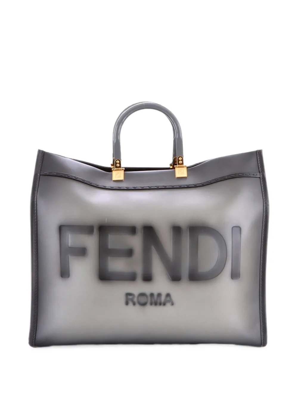 Fendi Pre-Owned Borsa tote Sunshine grande in pelle - Grigio
