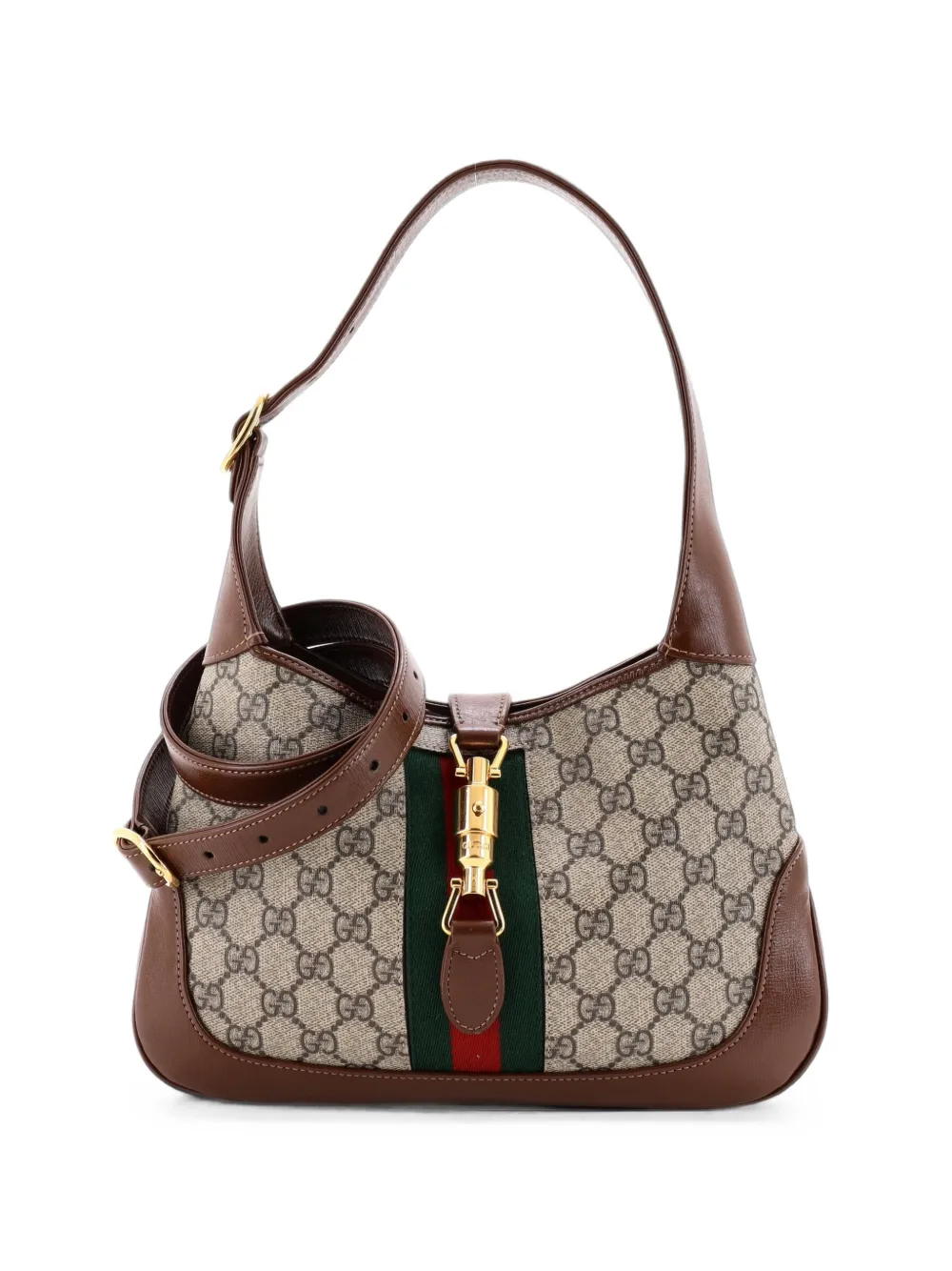 Gucci Pre-Owned Borsa passepartout Jackie 1961 piccola in tela cerata GG - Marrone