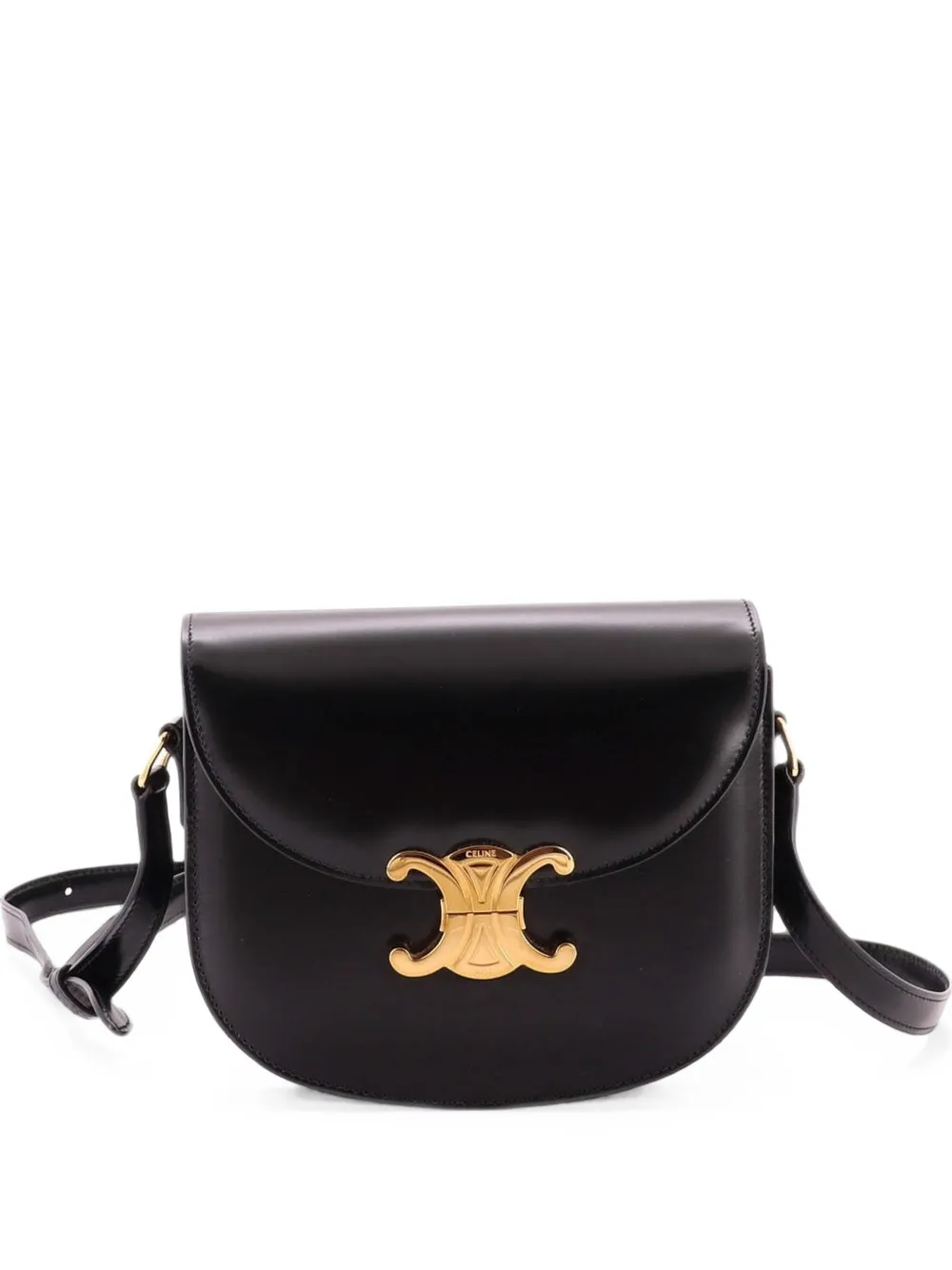 Celine Pre-Owned Triomphe Besace Clea Flap Bag Leather shoulder bag - Nero