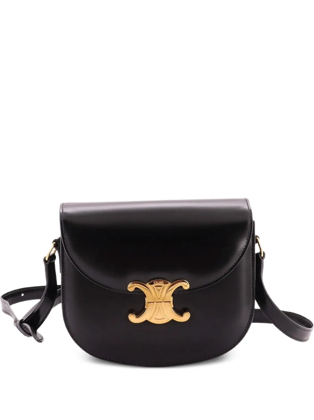 Celine Pre-Owned Triomphe Besace Clea Flap Bag Leather shoulder bag - Nero