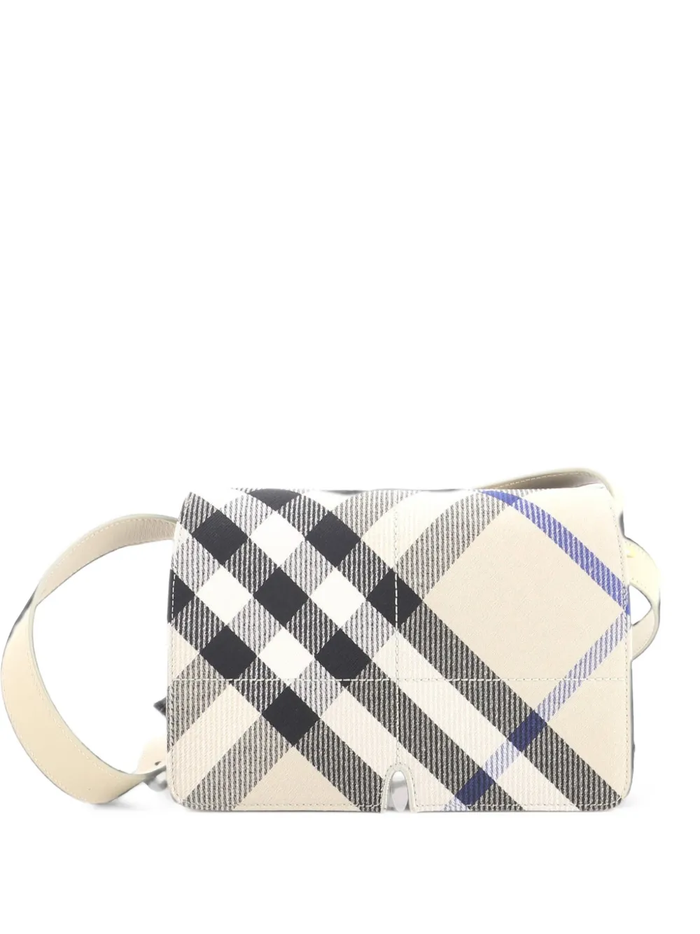 Burberry Pre-Owned Borsa a tracolla Snip in jacquard e pelle con motivo Check - Grigio
