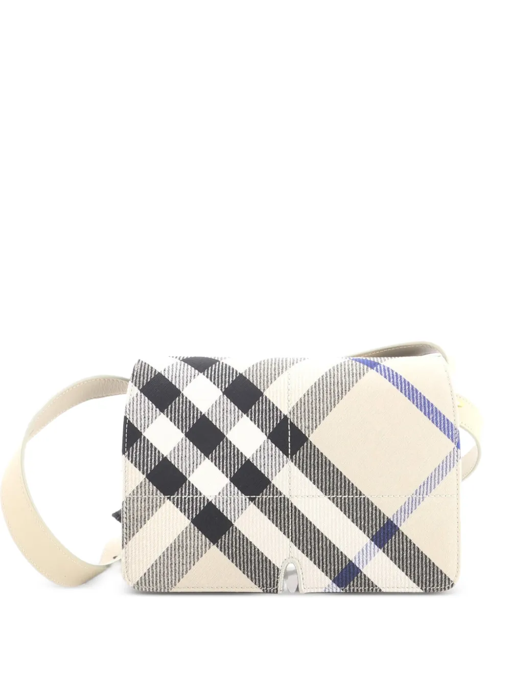 Burberry Pre-Owned Snip Schultertasche mit Check-Jacquard und Leder - Grau