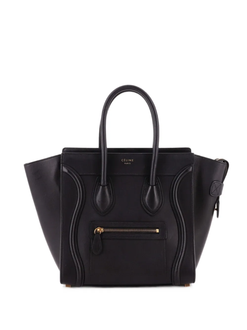 Celine Pre-Owned Luggage Bag Smooth Leather Micro tote bag - Nero