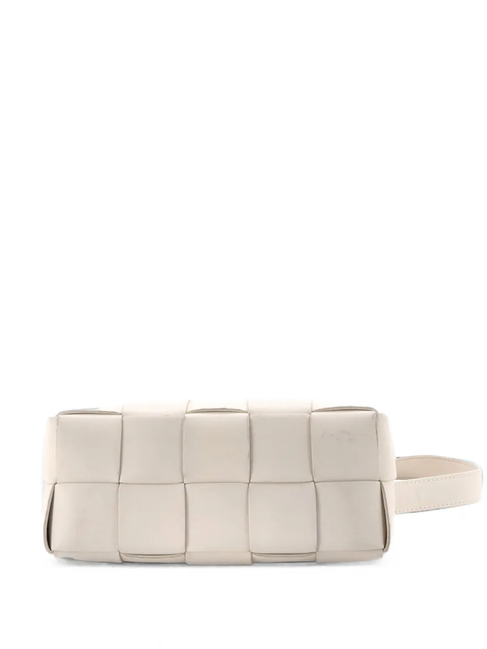 Bottega Veneta Pre-Owned Brick Cassette Maxi Intrecciato Leather Small shoulder bag - Bianco